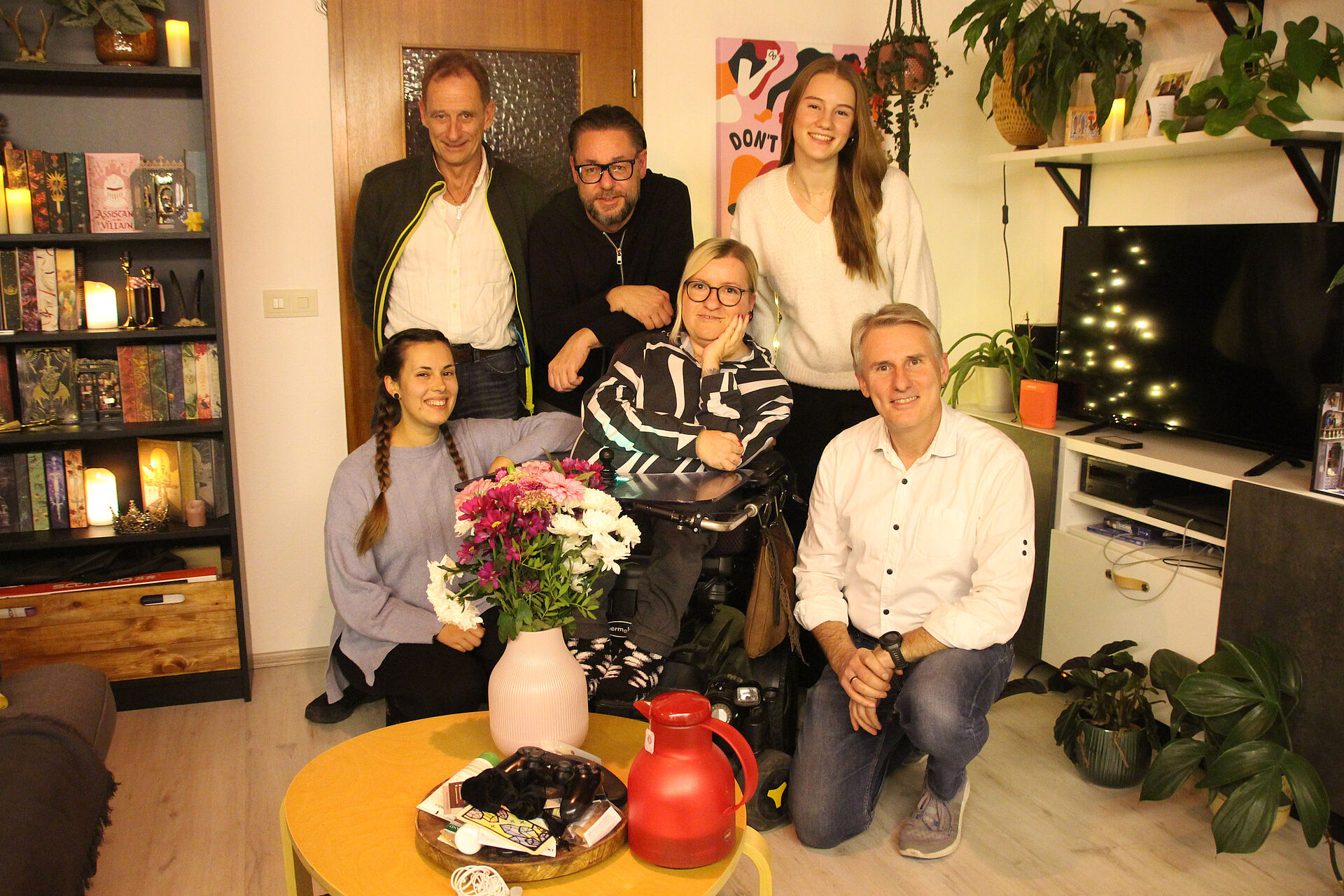 Im Kreis der Unterstützer: Nina